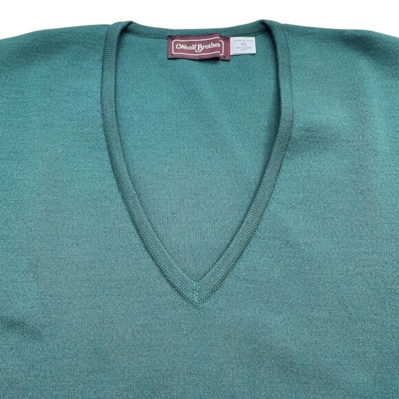 Woolf Brothers Men's 100% WOOL V-Neck Sweater XL - Picture 3 of 6